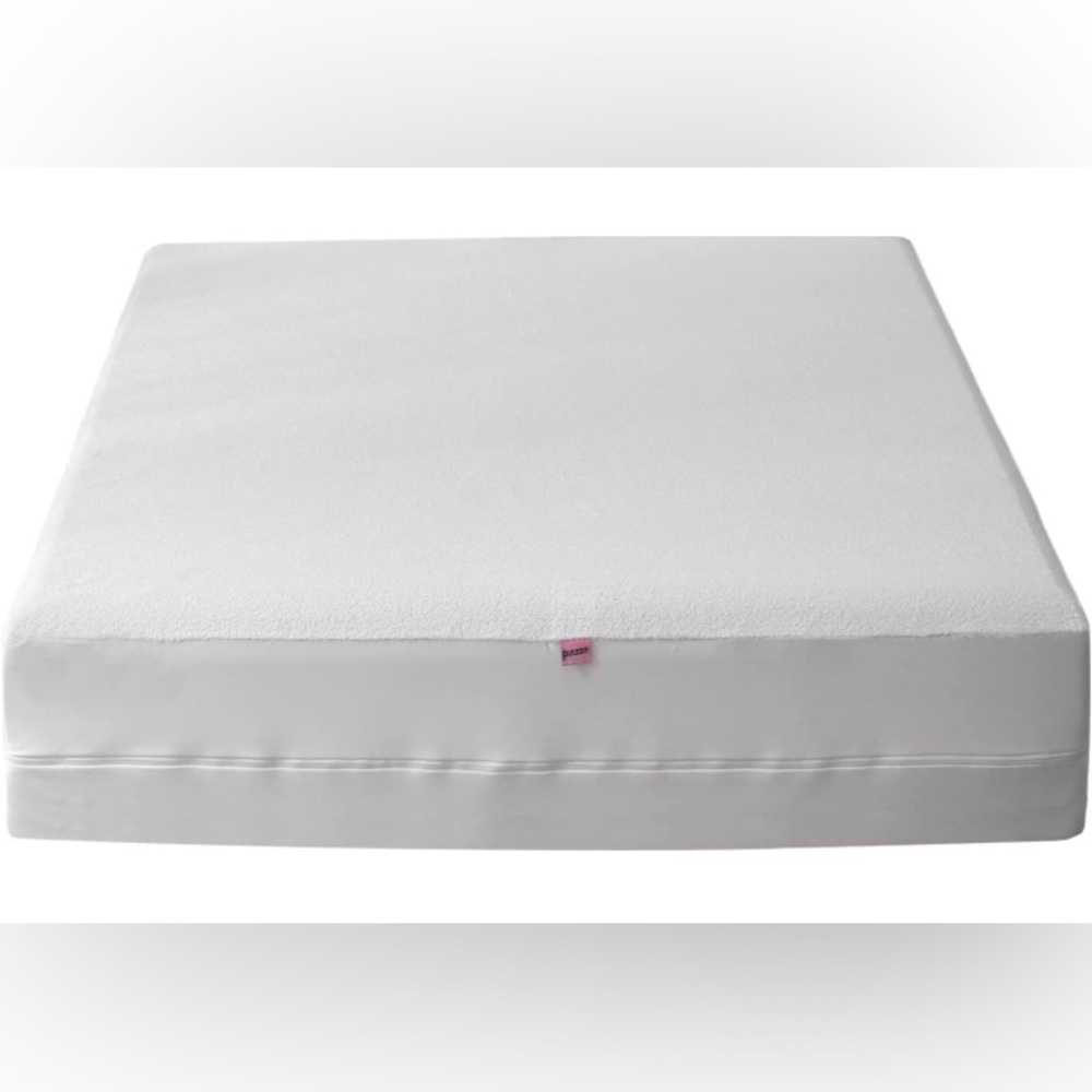 2 Zippered Mattress Protectors Fully-Encased Waterproof Cotton Bed Covers, 2 Pcs